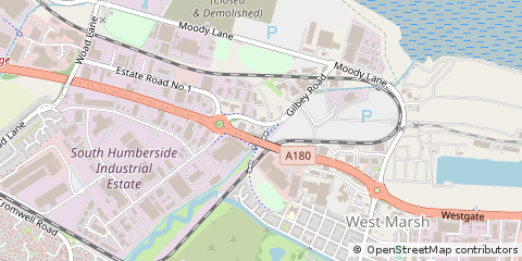 Map of Grimsby, North East Lincolnshire