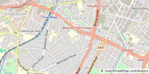 Map of Birmingham, West Midlands