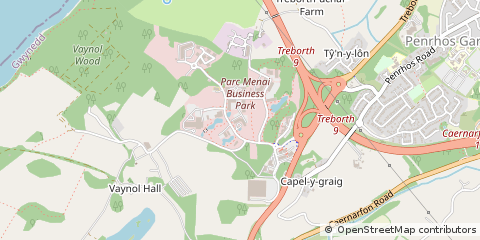 Map of Bangor, Gwynedd