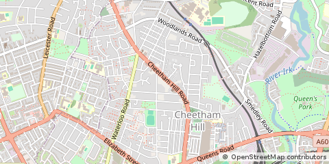 Map of Manchester, Lancashire