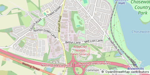 Map of Cannock, Staffordshire