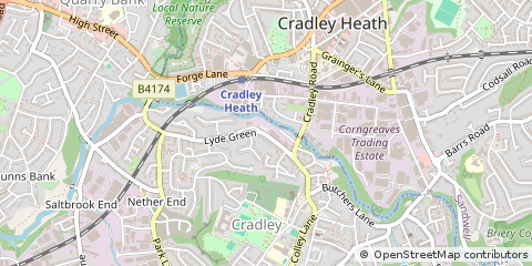 Map of Halesowen, West Midlands