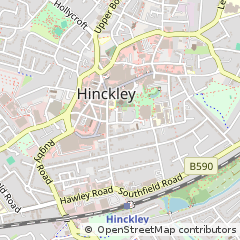 Map of Hinckley, Leicestershire