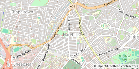 Map of West Yorkshire