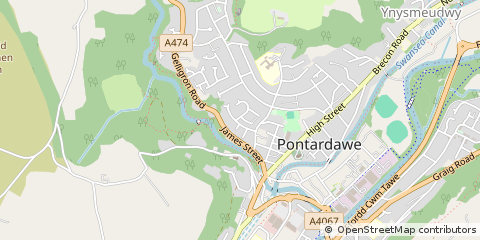 Map of Pontardawe, Swansea