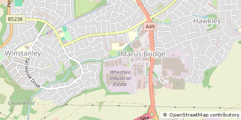 Map of Wigan, Lancashire