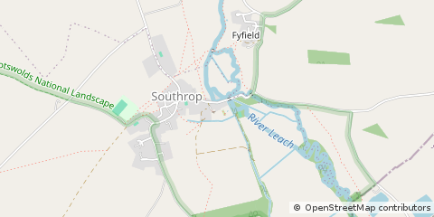 Map of Lechlade, Gloucestershire