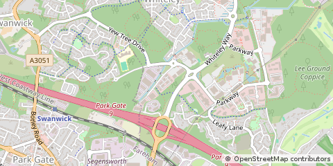 Map of Fareham, Hampshire