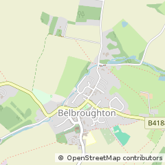 Map of Belbroughton, Worcestershire
