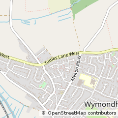 Map of Wymondham, Norfolk