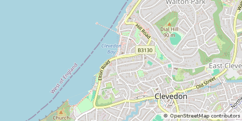 Map of Clevedon, Bristol