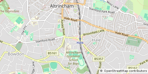 Map of Hale, Cheshire