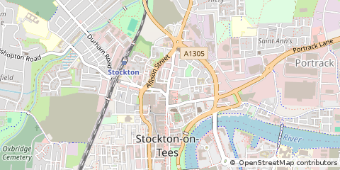 Map of Stockton on Tees, Cleveland