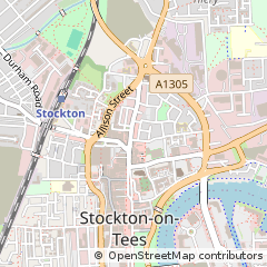 Map of Stockton on Tees, Cleveland
