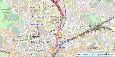 Map of Newcastle Upon Tyne