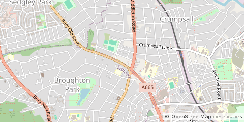 Map of Manchester, Lancashire