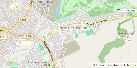 Map of Houghton LE Spring, Tyne & Wear