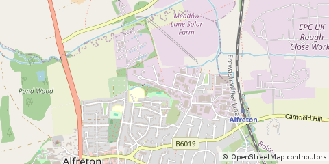 Map of Alfreton, Derbyshire