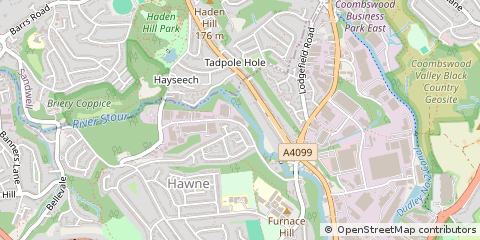 Map of Halesowen, West Midlands