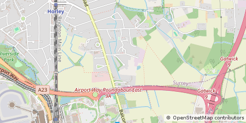 Map of Horley, Surrey