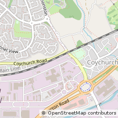 Map of Bridgend, MID Glamorgan