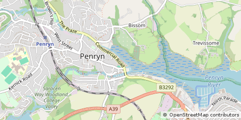 Map of Penryn, Cornwall