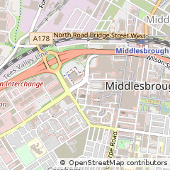 Map of Middlesbrough, Cleveland