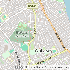 Map of Wallasey, Merseyside