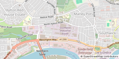 Map of Sunderland