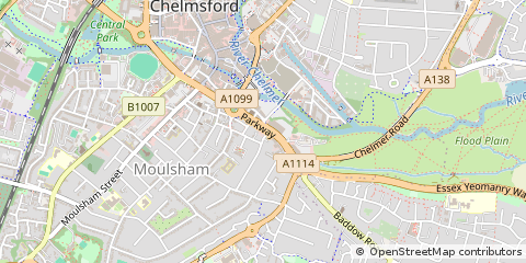 Map of Chelmsford, Essex