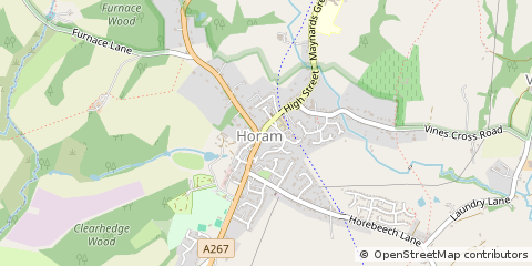 Map of Horam, East Sussex