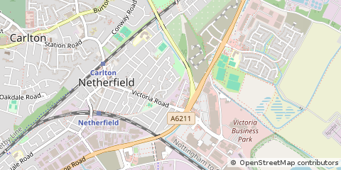 Map of Nottingham, Nottinghamshire