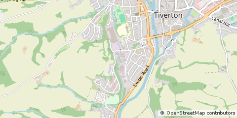 Map of Tiverton, Devon
