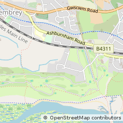 Map of Pembrey, Carmarthenshire
