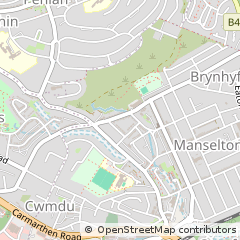 Map of Swansea, West Glamorgan