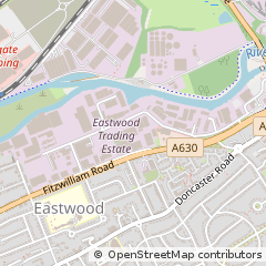 Map of Rotherham, South Yorkshire