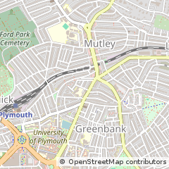 Map of Plymouth, Devon