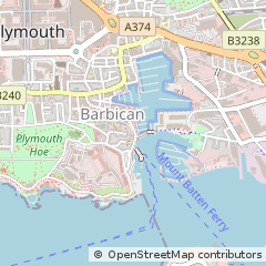 Map of Plymouth, Devon