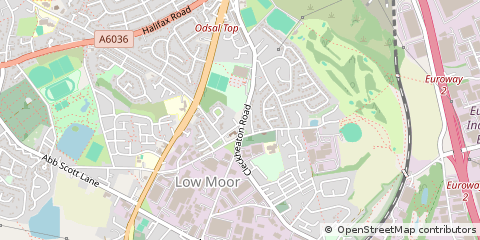 Map of Bradford, West Yorkshire