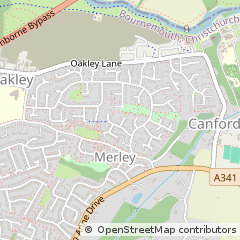 Map of Wimborne, Dorset