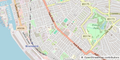 Map of Liverpool, Merseyside