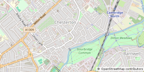 Map of Cambridge, Cambridgeshire