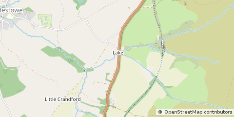 Map of Okehampton, Devon