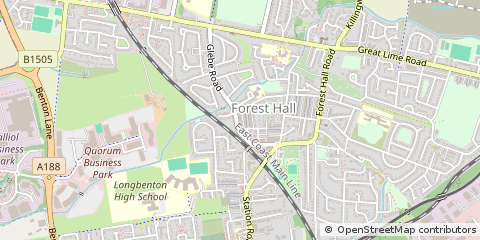 Map of Newcastle Upon Tyne, Tyne and Wear