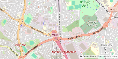 Map of Bradford, West Yorkshire