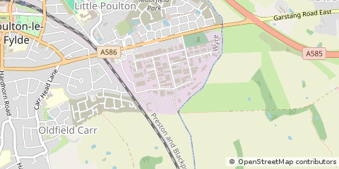 Map of Poulton LE Fylde
