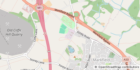Map of Markfield, Leicestershire