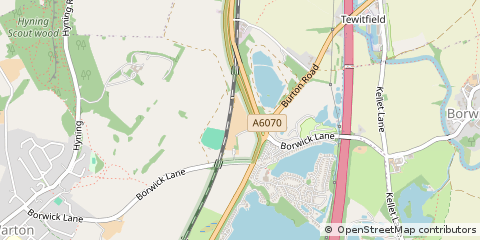 Map of Warton, Lancashire