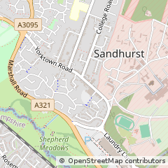 Map of Sandhurst, Berkshire