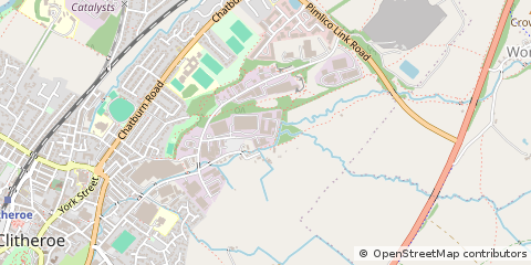Map of Clitheroe, Lancashire